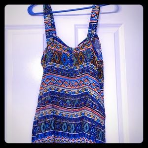 Mid thigh dress multi color